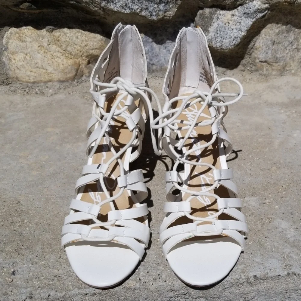 High Heel Wedge Shoes White, New NWT NWB